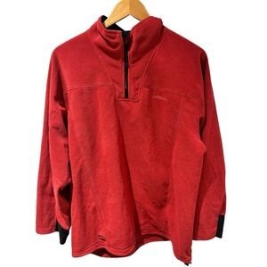 Vintage Carava Red Fleece 1/4 Zip Sweater Top Size XXL‎